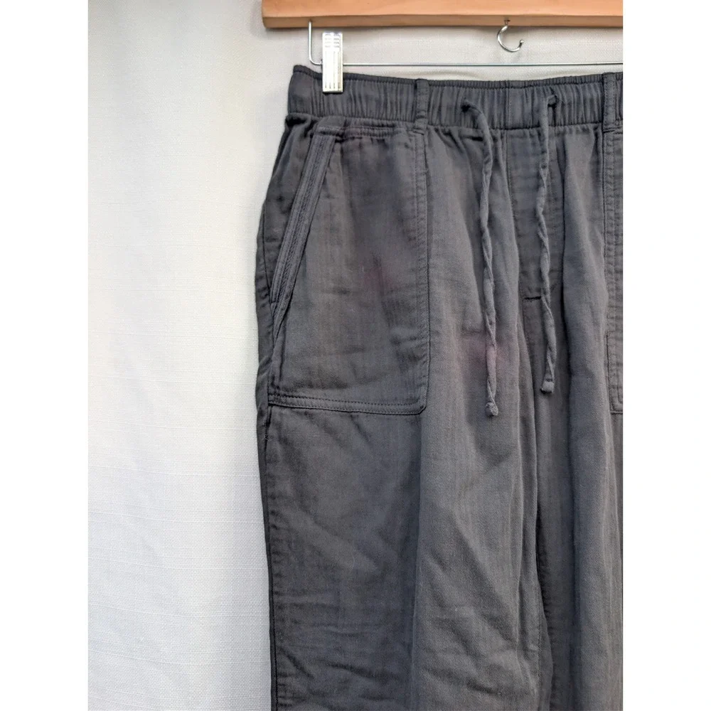 Old Navy Utility Pants Womens M Panthers Charcoal Cotton Normcore Lagenlook
